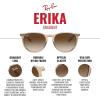 image:imageRayBan RB4171f Erika Low Bridge Fit Round SunglassesRubber BlackLight Grey Gradient Grey Polarized