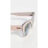 image:imageRayBan Unisex Rb2186 State Street Square SunglassesBeige on TransparentBlue Gradient Grey