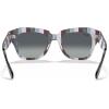 image:imageRayBan Unisex Rb2186 State Street Square SunglassesBlack on Chevron GreyBurgundyLight Grey Gradient Blue