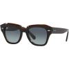 image:imageRayBan Unisex Rb2186 State Street Square SunglassesBlack on Transparent BrownGrey Vintage