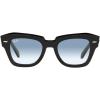 image:imageRayBan Unisex Rb2186 State Street Square SunglassesBlackClear Gradient Blue