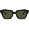 image:imageRayBan Unisex Rb2186 State Street Square SunglassesBlackG15 Green