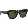 image:imageRayBan Unisex Rb2186 State Street Square SunglassesBlackG15 Green