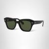 image:imageRayBan Unisex Rb2186 State Street Square SunglassesBlackG15 Green