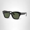 image:imageRayBan Unisex Rb2186 State Street Square SunglassesBlackG15 Green Polarized