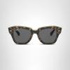image:imageRayBan Unisex Rb2186 State Street Square SunglassesHavana on Transparent BrownDark Grey