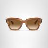 image:imageRayBan Unisex Rb2186 State Street Square SunglassesStriped BrownClear Gradient Brown