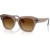 image:imageRayBan Unisex Rb2186 State Street Square SunglassesTransparent Light BrownGradient Brown
