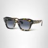 image:imageRayBan Unisex Rb2186 State Street Square SunglassesYellow HavanaLight Blue Gradient Grey