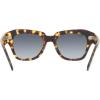 image:imageRayBan Unisex Rb2186 State Street Square SunglassesYellow HavanaLight Blue Gradient Grey