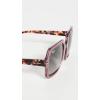 image:imageRayBan Womens Rb2188 Square SunglassesTransparent VioletLight Grey Gradient Dark Grey