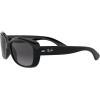 image:imageRayBan Womens Rb4101 Jackie Ohh Butterfly SunglassesBlackPolarized Light Grey Gradient Dark Grey
