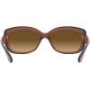 image:imageRayBan Womens Rb4101 Jackie Ohh Butterfly SunglassesTransparent Dark BrownBrown Gradient Polarized