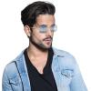 image:imageRayBan unisexadult Rb1969 Rectangle Rectangular SunglassesGoldClear Gradient Blue