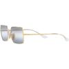 image:imageRayBan unisexadult Rb1969 Rectangle Rectangular SunglassesGoldClear Gradient Blue