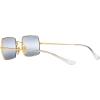image:imageRayBan unisexadult Rb1969 Rectangle Rectangular SunglassesGoldClear Gradient Blue