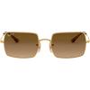 image:imageRayBan unisexadult Rb1969 Rectangle Rectangular SunglassesGoldPolarized Brown Gradient