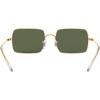 image:imageRayBan unisexadult Rb1969 Rectangle Rectangular SunglassesLegend GoldG15 Green