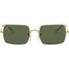 image:imageRayBan unisexadult Rb1969 Rectangle Rectangular SunglassesLegend GoldG15 Green