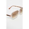 image:imageRayBan womens Rb1973 Square II Square SunglassesTransparent Light BrownClear Gradient Brown