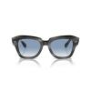 Striped Grey/Clear Gradient Blue