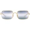 image:imageRayBan unisexadult Rb1969 Rectangle Rectangular SunglassesGoldClear Gradient Blue