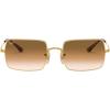 image:imageRayBan unisexadult Rb1969 Rectangle Rectangular SunglassesGoldClear Gradient Brown