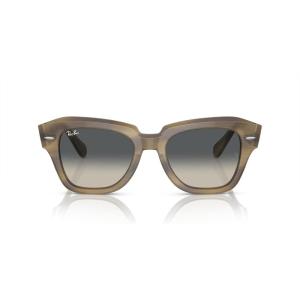 image:imageRayBan Unisex Rb2186 State Street Square SunglassesStriped GreenGrey Gradient