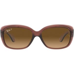 image:imageRayBan Womens Rb4101 Jackie Ohh Butterfly SunglassesTransparent Dark BrownBrown Gradient Polarized