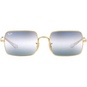 image:imageRayBan unisexadult Rb1969 Rectangle Rectangular SunglassesGoldClear Gradient Blue