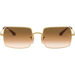 image:imageRayBan unisexadult Rb1969 Rectangle Rectangular SunglassesGoldClear Gradient Brown