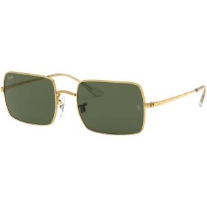 image:imageRayBan unisexadult Rb1969 Rectangle Rectangular SunglassesLegend GoldG15 Green