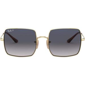 image:imageRayBan womens Rb1971 Square Evolve Photochromic Square SunglassesGoldBlue Gradient Grey Polarized