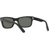 image:imageRayBan Mens RB2283 Mr BuRBank Rectangular SunglassesBlackPolarized Green