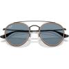 image:imageRayBan Unisex Rb3647n Double Bridge Round SunglassesBlackBlue
