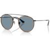 image:imageRayBan Unisex Rb3647n Double Bridge Round SunglassesBlackBlue