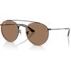 image:imageRayBan Unisex Rb3647n Double Bridge Round SunglassesBlackBrown
