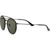 image:imageRayBan Unisex Rb3647n Double Bridge Round SunglassesBlackG15 Green Polarized