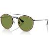 image:imageRayBan Unisex Rb3647n Double Bridge Round SunglassesBlackGreen