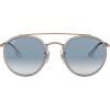 image:imageRayBan Unisex Rb3647n Double Bridge Round SunglassesCopperClear Gradient Blue