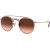 image:imageRayBan Unisex Rb3647n Double Bridge Round SunglassesCopperPink Gradient Brown