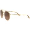 image:imageRayBan Unisex Rb3647n Double Bridge Round SunglassesGoldBrown Gradient Grey
