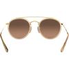 image:imageRayBan Unisex Rb3647n Double Bridge Round SunglassesGoldBrown Gradient Grey