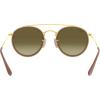 image:imageRayBan Unisex Rb3647n Double Bridge Round SunglassesGoldBrown Gradient Mirror Pink