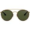 image:imageRayBan Unisex Rb3647n Double Bridge Round SunglassesGoldG15 Green