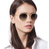 image:imageRayBan Unisex Rb3647n Double Bridge Round SunglassesLegend GoldClear Gradient Grey
