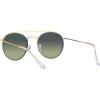image:imageRayBan Unisex Rb3647n Double Bridge Round SunglassesLegend GoldGreen Vintage