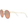 image:imageRayBan Unisex Rb3647n Double Bridge Round SunglassesLegend GoldPink Mirrored Gradient Grey