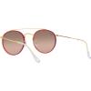 image:imageRayBan Unisex Rb3647n Double Bridge Round SunglassesLegend GoldPink Mirrored Gradient Grey