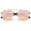 image:imageRayBan Unisex Rb3736ch Chromance Round SunglassesGoldOrange Mir Pink Polarized